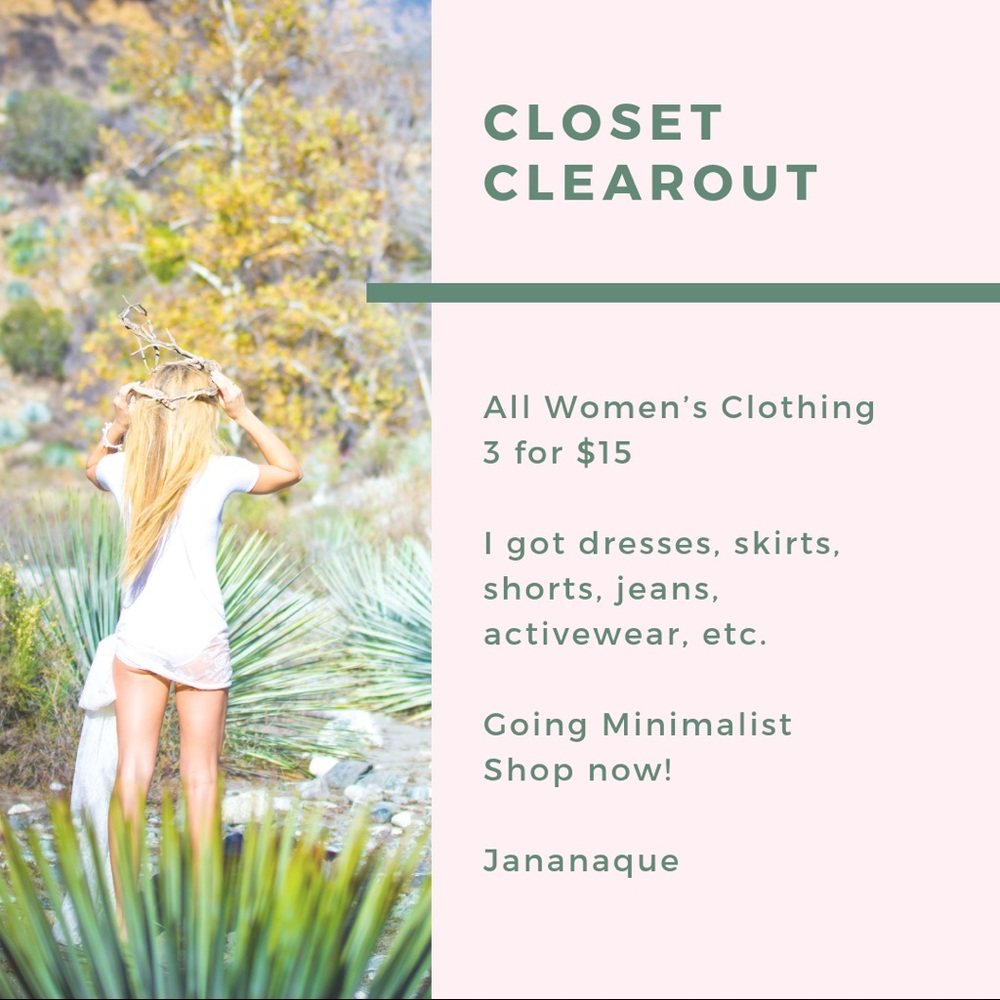 All women’s clothing three items for only $15.